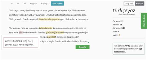 türkçe gramer düzeltme